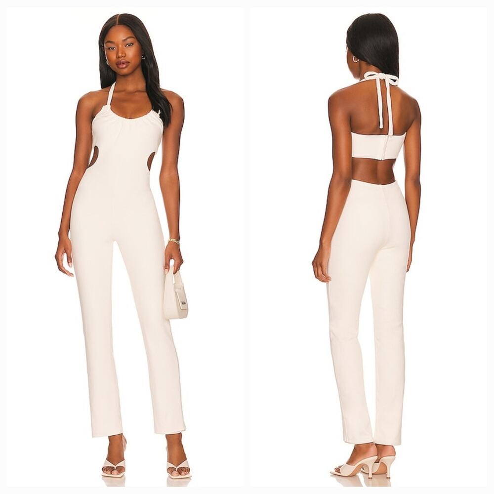 Lovers and Friends Miranda Jumpsuit in Ivory Small